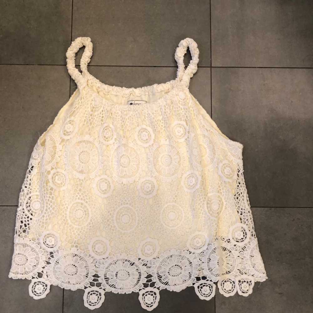 Night Cap by Carisa Rene White Crocheted Camisole